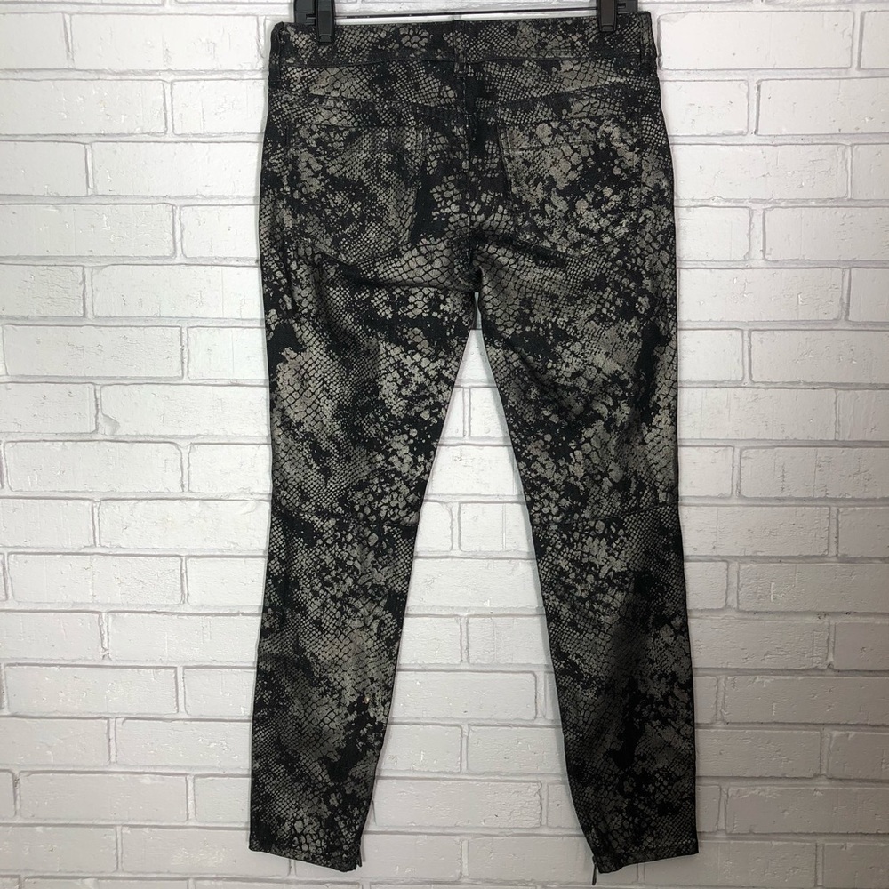 Free People Women’s Metallic Python Print Skinny … - image 6